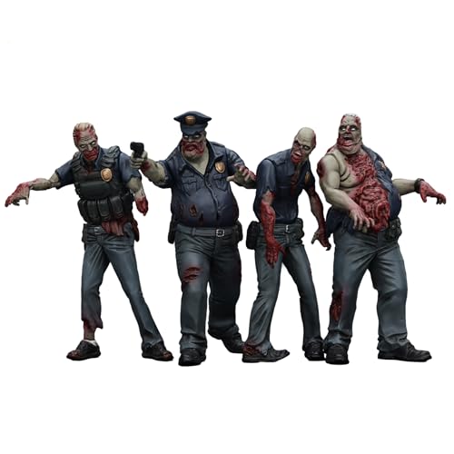 TOYVERSE JOYTOY 1/25 Action Toys, Dark Source Zombie Figure Police (Male), Adecuado para Halloween Articulated Miniature Model, 15 Años y Más