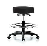 PERCH 360 Degree Rolling Height Adjustable Massage Therapy Swivel Stool for Hardwood or Tile | Workb