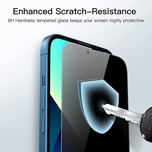OpenTech Privacy Tempered Glass Screen Protector Compatible For Iphone 13/13 Pro / 14 (6.1 Inches) With Edge To Edge Coverage And Easy Installation Kit for Smartphone 7 4136lT0KysL