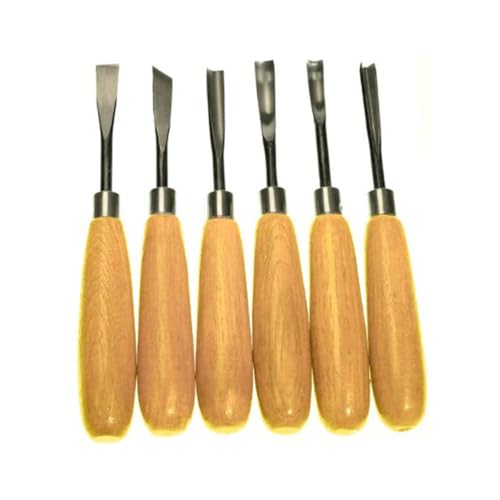 ULDIGI 6pc Wood Carving Tool Set Wood Carver Tools Woodworking Carpenter Perfect for DIY Projects
