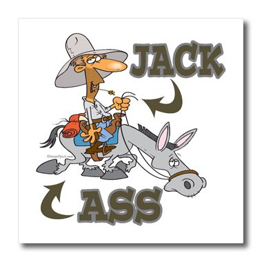 miniroseページ Amazon.com: 3dRose ht_104229_3 Jackass Jack Riding an Ass
