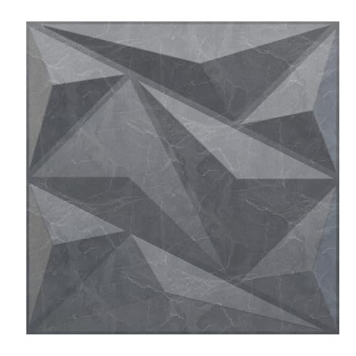 Image of Kayra Decor Wall Panels for Bedroom Alps Design Gray Marble Color 19.7 inch x 19.7 inch (Pack of 12) - Covers 32.34 Sq. Ft.