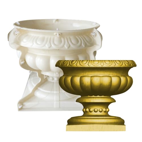 Flower Pot Mold - Handmade Flower Pot Mold, Concrete Bonsai Planter Mould | Roman Column Style Resin Mold, Art Craft Supplies for Garden Décor, Easy Demolding Pot Making Tool, Durable ABS