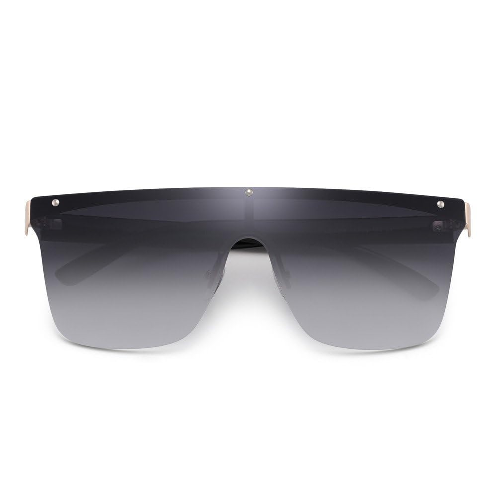 Gafas de sol cuadradas para hombre y mujer, gafas de sol planas de gran tamaño para mujer, UV400