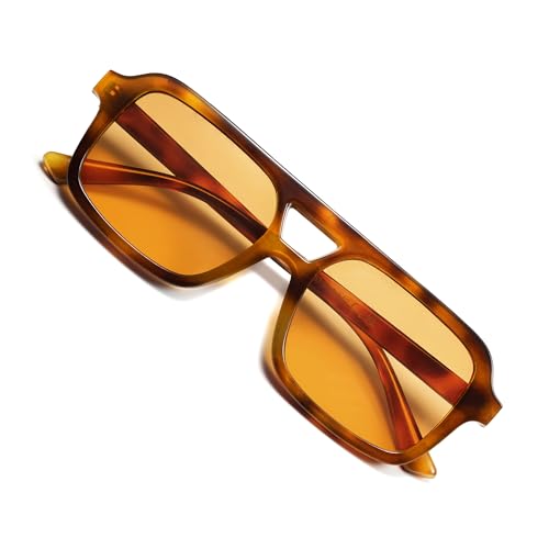 VANLINKER Retro 70s Square Aviator Sunglasses for Women Men Vintage Trendy Rectangle Sun Glasses VL9816