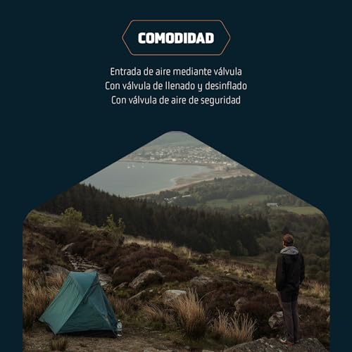 Guepardo, Colchonete Autoinflável Solteiro Smart Compacto, Poliéster 190T PVC, 183 x 60 x 3cm, Campi