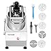 VEVOR Robot culinaire multifonction, 2 trous d'alimentation, hachoir à légumes en acier inoxydable de qualité alimentaire, 750 W, avec 6 lames détachables, broyeur et trancheuse, pour légumes, fruits
