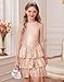 GRACE KARIN Girls Fashion Sequin Dress Size 8-10 Tween Halter Neck Prom Party Formal Birthday Graduation Special Occasion Easter Dress Rose Gold