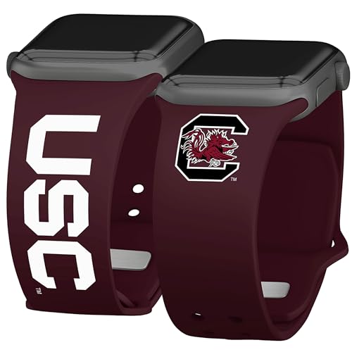 South Carolina Gamecocks Iconic Edition HD Watch Band Compatible with Apple Watch (38/40/41mm Short)