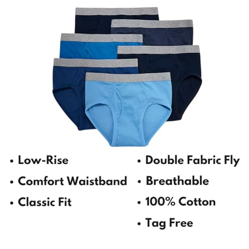 Stafford Low-Rise Briefs for Men 6-pack 100% Cotton, Men's Underwear, Male Breathable Panties Bulk, Comfortable Underpants3