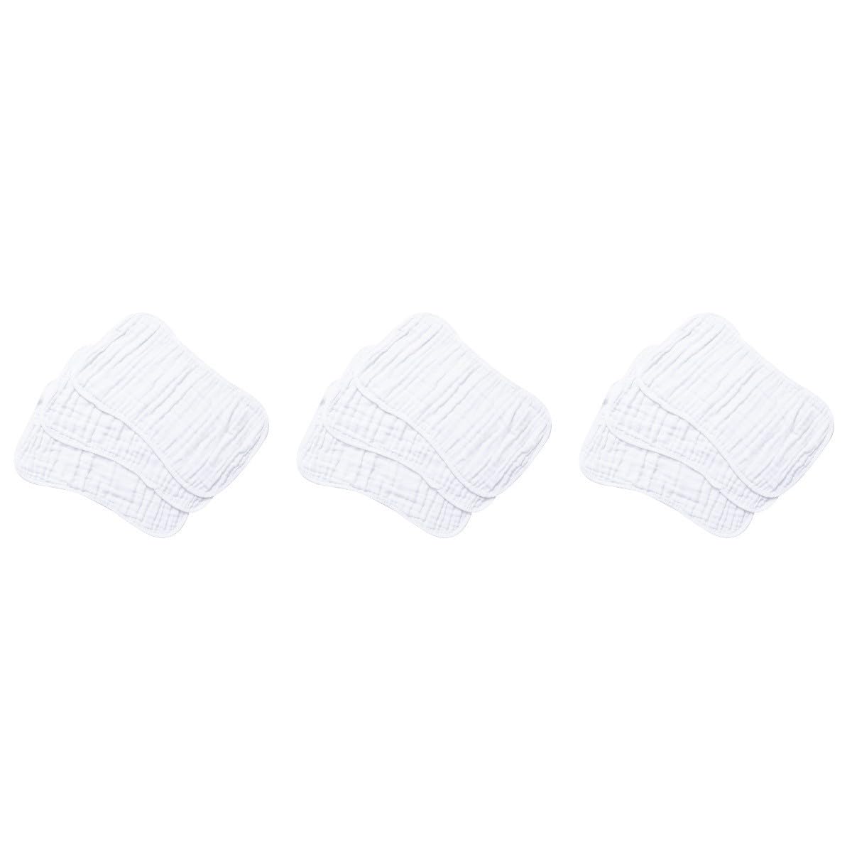 ibasenice 3st Handtücher Babylätzchen Milchspuckunterlage Aufstoßen Lätzchen Baby Spuckkissen Baby Schulterpolster Taschentuch Handtuch Babyschal Neugeboren Weiß