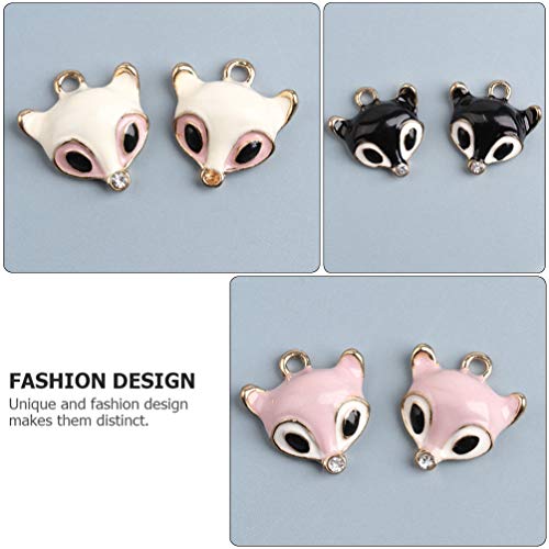 EXCEART 40 Pcs Animal Liga Charme Liga Esmalte Fox Pingentes Diy Artesanato Suprimentos Charms Metal