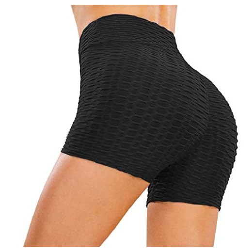 heekpek Pantalon Corto Deporte Mujer Push Up Leggins Cortos Mujer Elástico Alta Cintura Shorts de Fitness de Nido de Abeja para Gym y Yoga