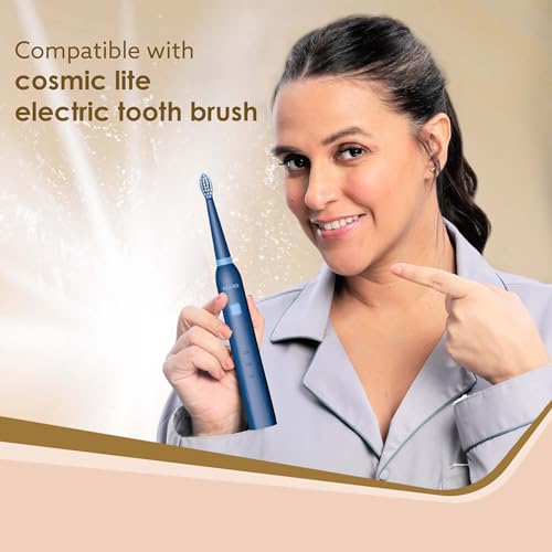 AGARO Cosmic Lite Refill Pack 4+1 pcs, Nylon Bristles, Washable, Blue - Image 6