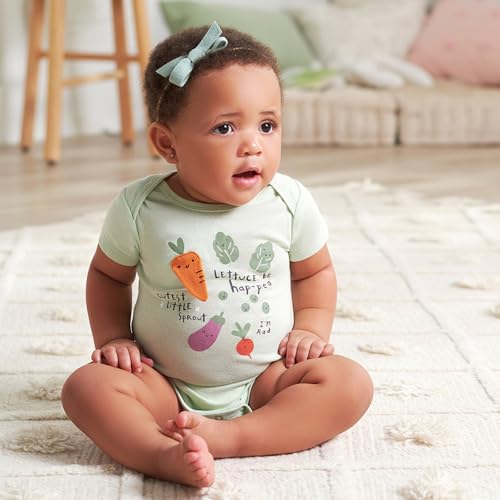 Image of Gerber Unisex Baby 5-Pack Short Sleeve Variety Onesies Bodysuits