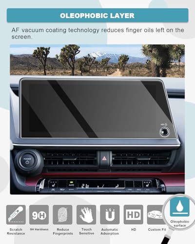 Image of CDEFG Tempered Glass for 2025 2026 Toyota Prius Screen Protector 12.3-Inch, for 2023 2024 2025 2026 Toyota Prius Accessories, Screen Cover HD Anti Fingerprints