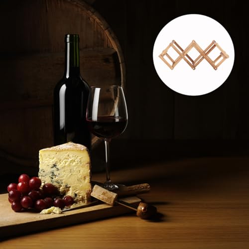 Soporte de vino de madera BESPORTBLE para 5 botellas miniatura 5