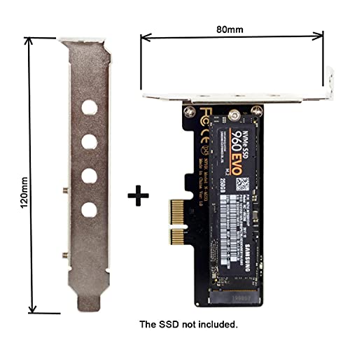 Image of Low Profile PCI-E 3.0 x1 Lane to M.2 NGFF M-Key SSD Nvme AHCI PCI Express Adapter Card