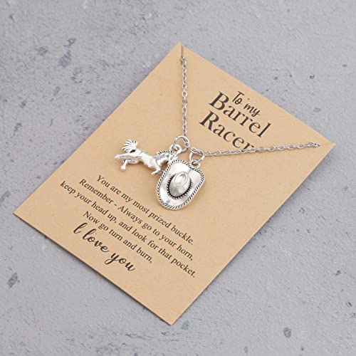 MAOFAED Barrel Racer Rodeo Turn N Burn Barrel Racing Gift, Inspirational Horse Racer Gift4