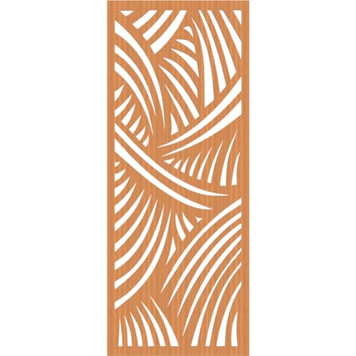 Image of Chester Decorative Pierced Fretwork Wood Wall Panels, 35 3 /8 inchW x 89 3 /8 inchH x 3 /8 inchT, Cherry