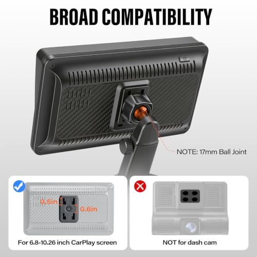Image of 1Zero Adjustable Extended Arm Car CD Slot Mount for Apple CarPlay Screen