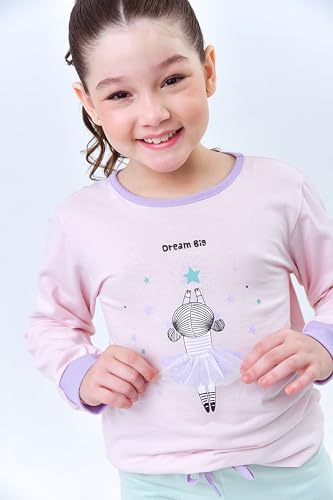 Kit pronto 2 Pijamas infantis Unissex Inverno Menino ou Menina 100% Algodão 1 Ao 10 Anos (Bailarina/