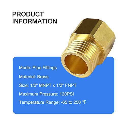 Adaptateur de robinet NPT fuite résolue avec ce raccord laiton male femelle 1/2 - 7