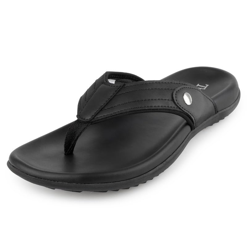 TIESTRA Flip Flops Herren Zehentrenner Rutschfestet Comfy Pool Sommer Strand Sandalen Größe 41-47