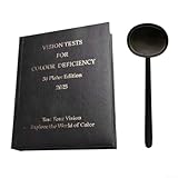 38 Diagnoseplatten für Farbsicht-Screening und Rot-Grün-Sehmangelerkennung, Optometrie Augenuntersuchung und Farbwahrnehmung Bewertung Kit