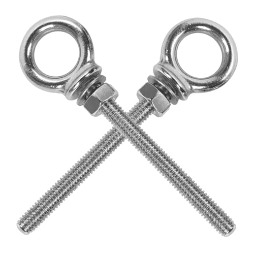 Gatuida 2piezas Pernos De De Elevación Inoxidable Con Tuercas Tornillo De Anillo Pernos De Gancho Para Marina y Exterior