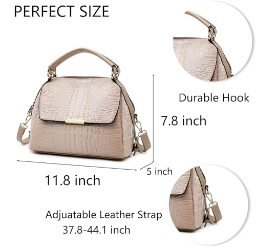 Image of Women's Crocodile Style Handbags: Fashionable Large Capacity Tote Bags with Adjustable Shoulder Strap