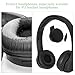 MBAIYO 6pcs Fabric Headphone Ear Covers, Black Washable Ear Pad Covers Stretchable Earcup Cotton Nylon Headphone Protector Sweat Headset Cloth Fit 3.5