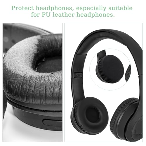 Fundas de tela para auriculares, 3 pares, ajustables de 1.96" a 4.3", lavables, algodón y nailon, protectores para auriculares contra sudor, cubiertas de tela para orejas miniatura 7