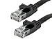 Monoprice 10-Feet 30AWG Cat5e 350MHz UTP Flat Ethernet Bare Copper Network Cable, Black (109550)