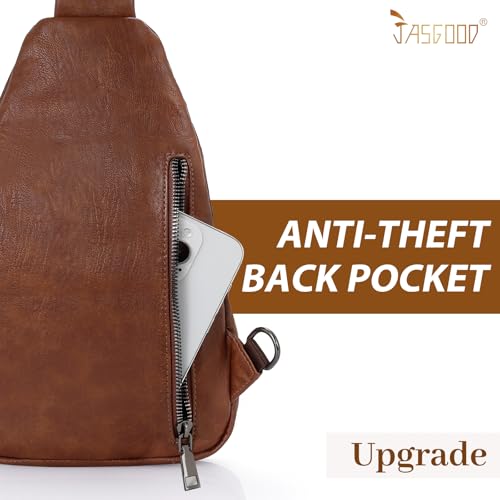 JASGOOD Anti Theft Small Sling Bag for Women Leather Fanny Packs Crossbody Bags Trendy Anti-Theft Sling Purse for Travel2