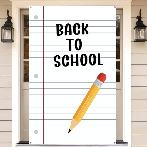 Couverture de porte rentrée scolaire en papier pour décoration de classe et fond photo