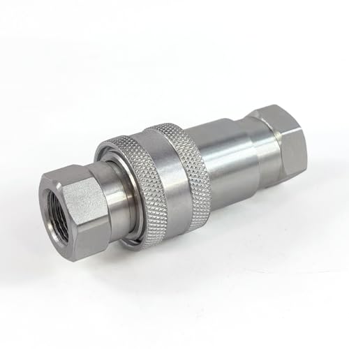 Image of 3 /8 inchBody 3 /8 inch NPT Thread Ag ISO 5675 Hydraulic Quick Connect Pioneer Style Coupler with Dust Caps