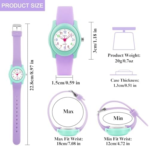 CKV Kids Watch Analog Waterproof Time Teaching for Boys Girls — 사진 6