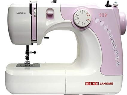 Usha New marvela Pink Electric Sewing Machine-Pink and White