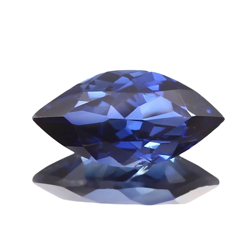 Saphir bleu naturel 18x9mm, pierre marquise pour fabrication bijoux