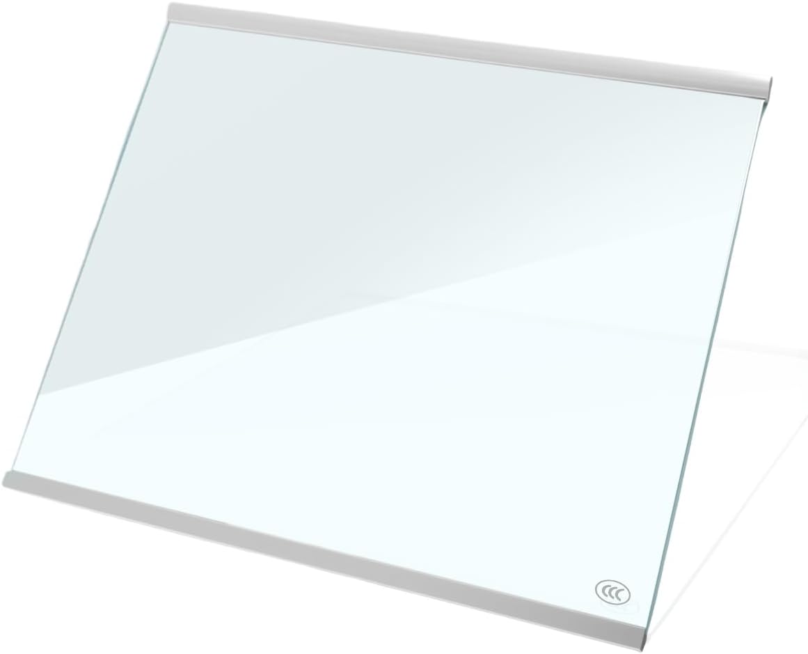 DA97-20637A Refrigerator Glass Shelf Fit for Samsung Refrigerators, Freezer Lower Glass Shelf Replace RS22T5561SR RS22T5201SR RS22T5201SG, Tempered Glass Crisper Drawer Cover