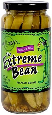 The Extreme Bean - Garlic & Dill, Pickled Green Beans. 16 oz (3 pack)
