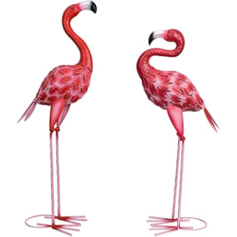 2 Piezas de Metal Grande Rojo Flamenco Cover