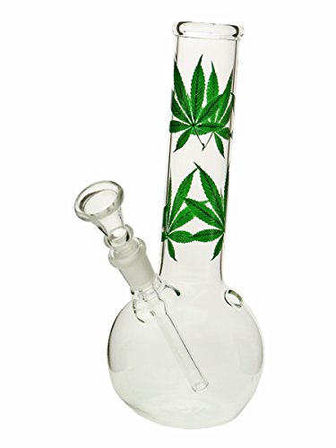 Head&Nature Kleine Multileaf Kugelbong mit Blattmotiv - 22 cm, 14,5 mm Bong-Kollektion