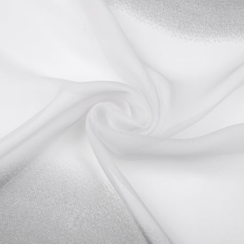 Women Gradient Color Chiffon Small Square Scarf, Colorful Lightweight Soft Sheer Ruffle Scarves Neckerchief4