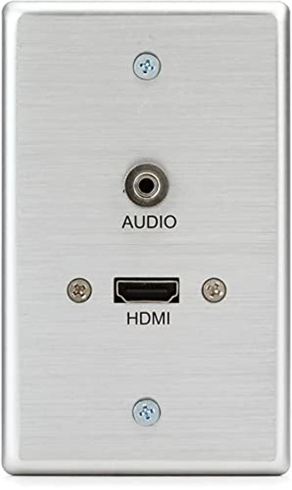 Legrand - C2G Single Gang Wallplate, Audio Wall Plate to Use as HDMI Wallplate as Pass Through Wall Plate, Brushed Aluminum, Silver, 1 Count, C2G 39871