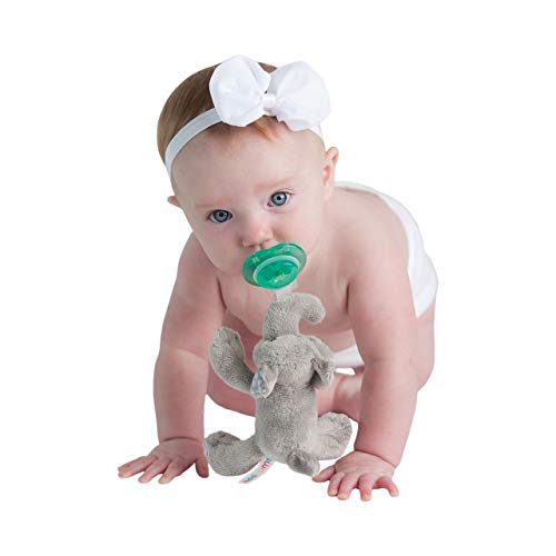 Nookums Paci-Plushies Buddies Adapts To Name Brand Pacifiers, Suitable For All Ages, Plush Toy Includes Detachable Pacifier (Ella The Elephant) #TOP1