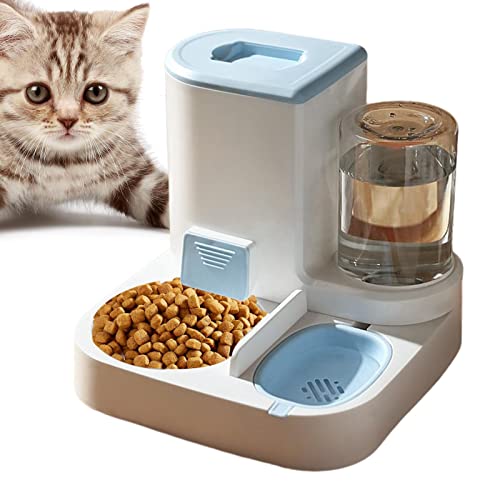 Comedero y bebedero 2 en 1 para mascotas, dispensador automático de alimentos para perros, dispensador automático de agua para gatos, dispensador de agua y alimentos para mascotas, comedero todo en