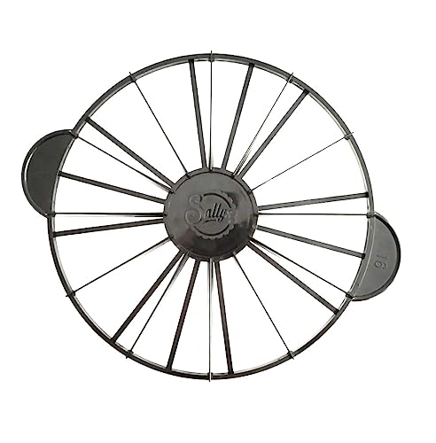 Sallys Torteneinteiler - 12/16 Stücke - 27 cm - schwarz beidseitig wendbar und aus hochwertigem Kunststoff Tortenbodenschneider Kuchengitter Backutensilien