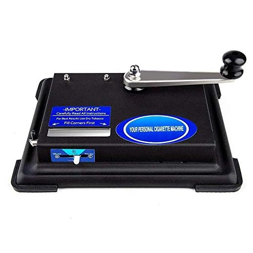 lcfun Cigarette Rolling Machine,Hand Operation Roller Maker Tobacco Injector Machine for King Size,100mm,Regular Tubes-for 8mm Diameter Tube